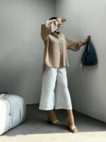 شومیز ساده پشت هلال کد 220291 - تصویر 7