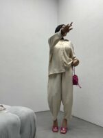 ست شومیز و شلوار پفکی کد 160443 - تصویر 2