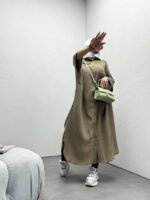 پیراهن بلند کفتان کد 240120 - تصویر 2