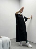 پیراهن بلند کفتان کد 240120 - تصویر 4