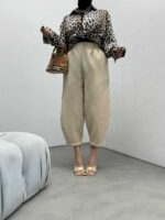 شلوار مام پارچه ای کوتاه کد 101051 - تصویر 5