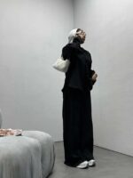 ست شومیز و شلوار ترکیبی طرح دار کد 160462 - تصویر 4