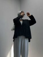 مانتو آستین نواردار کد 120236 - تصویر 7