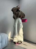 کت نیمتنه آستین ریش کد 120216 - تصویر 18