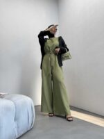 پیراهن بلند بنددار کد 240127 - تصویر 9