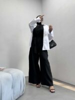 پیراهن بلند بنددار کد 240127 - تصویر 3