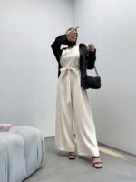 پیراهن بلند بنددار کد 240127 - تصویر 5