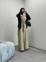 پیراهن بلند بنددار کد 240127 - تصویر 7
