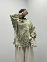 شومیز ساتن طرحدار کد 220323 - تصویر 5