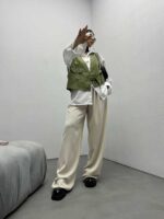 شومیز 2 تیکه سگک دار کد 220292