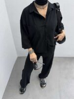 ست شومیز و شلوار سوزنی کد 160484 - تصویر 6