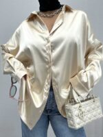 شومیز ساتن ساده کد 220273 - تصویر 18