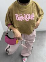 تیشرت نیم تنه BABY GIRL کد 180310 - تصویر 2