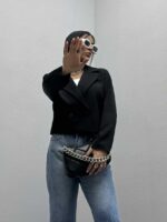 کت کوتاه پشت دکمه کد 120248 - تصویر 7