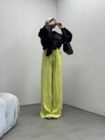 شلوار ساتن طرحدار کد 101166 - تصویر 4