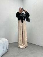 شلوار ساتن طرحدار کد 101166 - تصویر 2