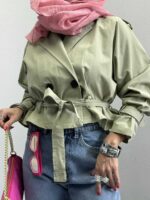شومیز یقه هفت پایین بند کد 220339 - تصویر 10
