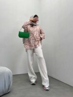 شومیز طرحدار BERSHKA کد 220355 - تصویر 4