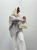 شومیز طرحدار 2 رنگ کد 220361 - تصویر 3