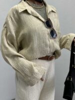 شومیز 5 دکمه کد 220354 - تصویر 2