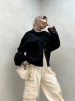 شومیز طرح جیب 6 دکمه کد 220350 - تصویر 4
