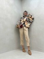 ست شومیز و شلوار طرحدار کد 160529 - تصویر 7