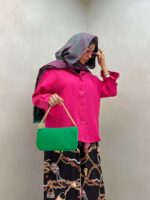 شومیز پنبه ای ساده کد 220368 - تصویر 5