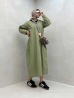 پیراهن کمربنددار کد 240126 - تصویر 2