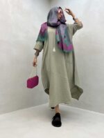 پیراهن بلند تک جیب کد 240131 - تصویر 10