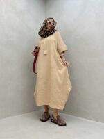 پیراهن بلند تک جیب کد 240131 - تصویر 3