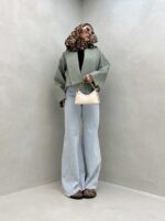 مانتو یقه پهن کد 120275 - تصویر 4