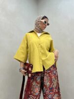 شومیز 2 جیب پشت هلال کد 220375 - تصویر 13