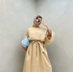 پیراهن بلند لینن کد 240133 - تصویر 3