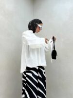 شومیز پیله ای آستین بنددار کد 220363 - تصویر 2