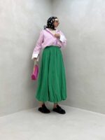 دامن لینن کد 101174 - تصویر 7