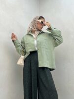 شومیز آستین دکمه کد 220379 - تصویر 9