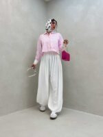 شومیز نیم تنه کد 220383