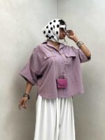 شومیز طرح جیب کد 220372 - تصویر 18
