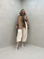 کت کمربنددار کد 120245 - تصویر 6