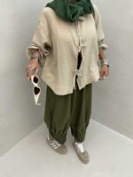شومیز پاپیونی کد 220389 - تصویر 3