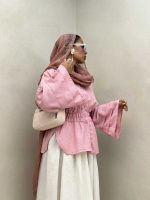 شومیز کمرکش کد 220417 - تصویر 11