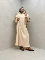پیراهن بلند 2 دکمه کد 240136 - تصویر 9