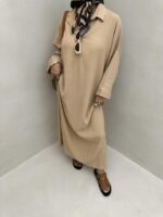 پیراهن بلند 2 دکمه کد 240136 - تصویر 4