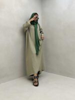 پیراهن بلند 2 دکمه کد 240136
