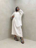 پیراهن بلند 2 دکمه کد 240136 - تصویر 7