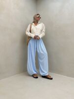 شومیز نیم تنه 2 رنگ کد 220404 - تصویر 3