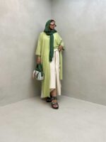 پیراهن بلند آستین پاکتی کد 240134 - تصویر 12