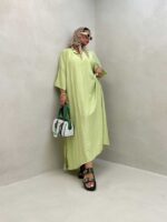 پیراهن یقه کوبایی کد 240137 - تصویر 3