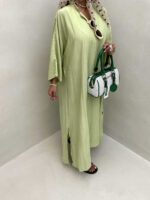 پیراهن یقه کوبایی کد 240137 - تصویر 4