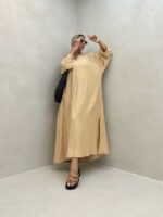 پیراهن یقه کوبایی کد 240137 - تصویر 7